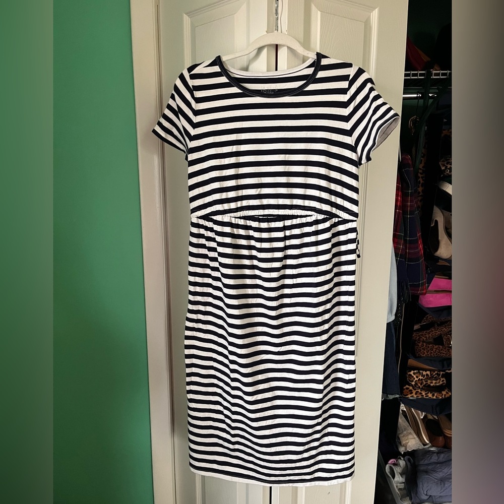 Isabel Maternity by Ingrid & Isabel Black and White Striped Dress